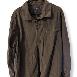 Grey cotton button up shirt